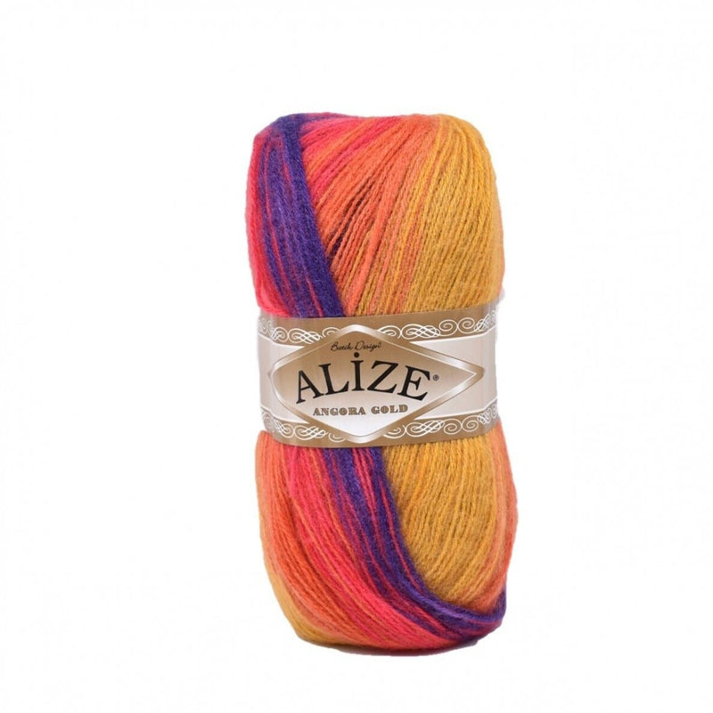 Fil de laine à motifs Alize Angora Gold Batik, 4 boules, passe